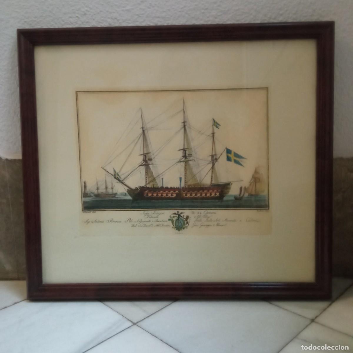 Arte: Grabado barco navio s. XIX - Foto 4