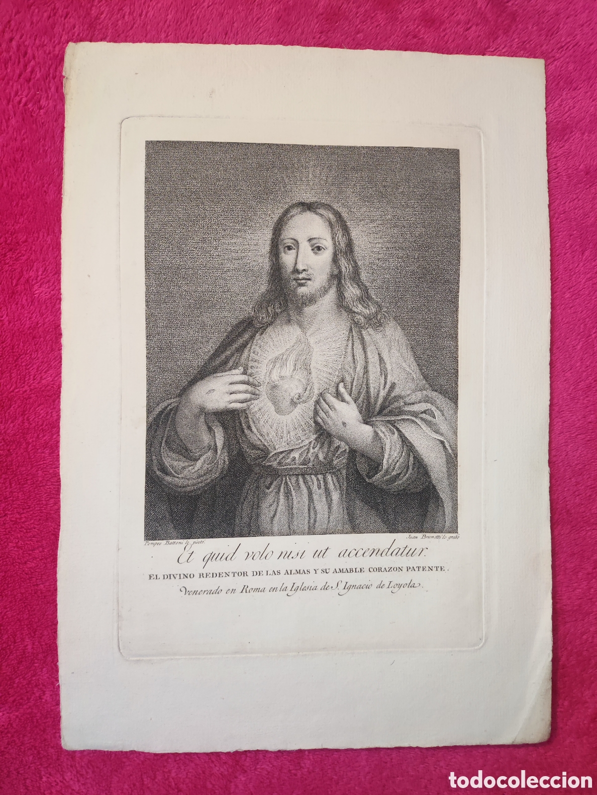 Arte: BATTONI, BRUNETTI, DIVINO CORAZ&Oacute;N DE JES&Uacute;S - Foto 12