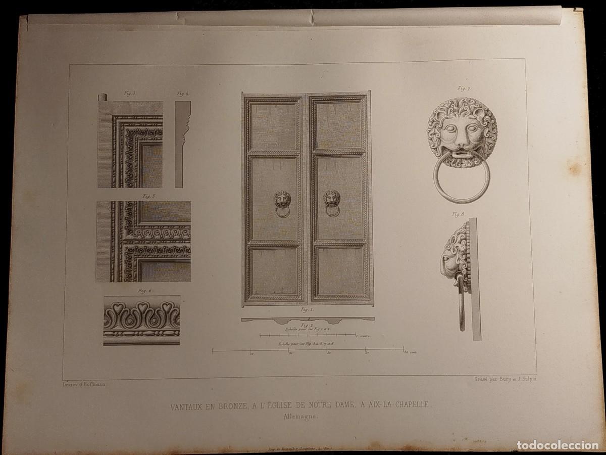 Arte: 1858. Grabado J. Sulpis. Vantaux en bronze. - Foto 1