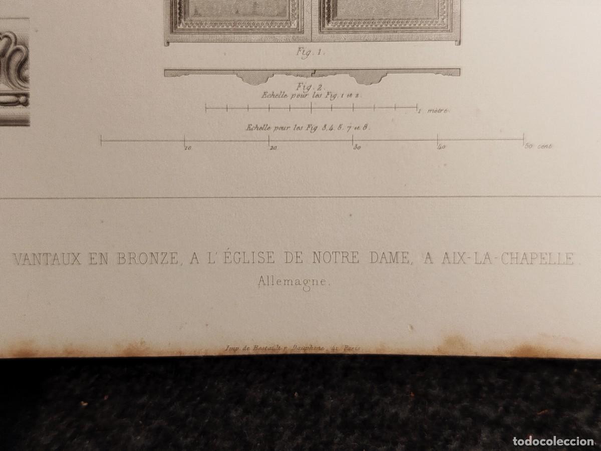 Arte: 1858. Grabado J. Sulpis. Vantaux en bronze. - Foto 7