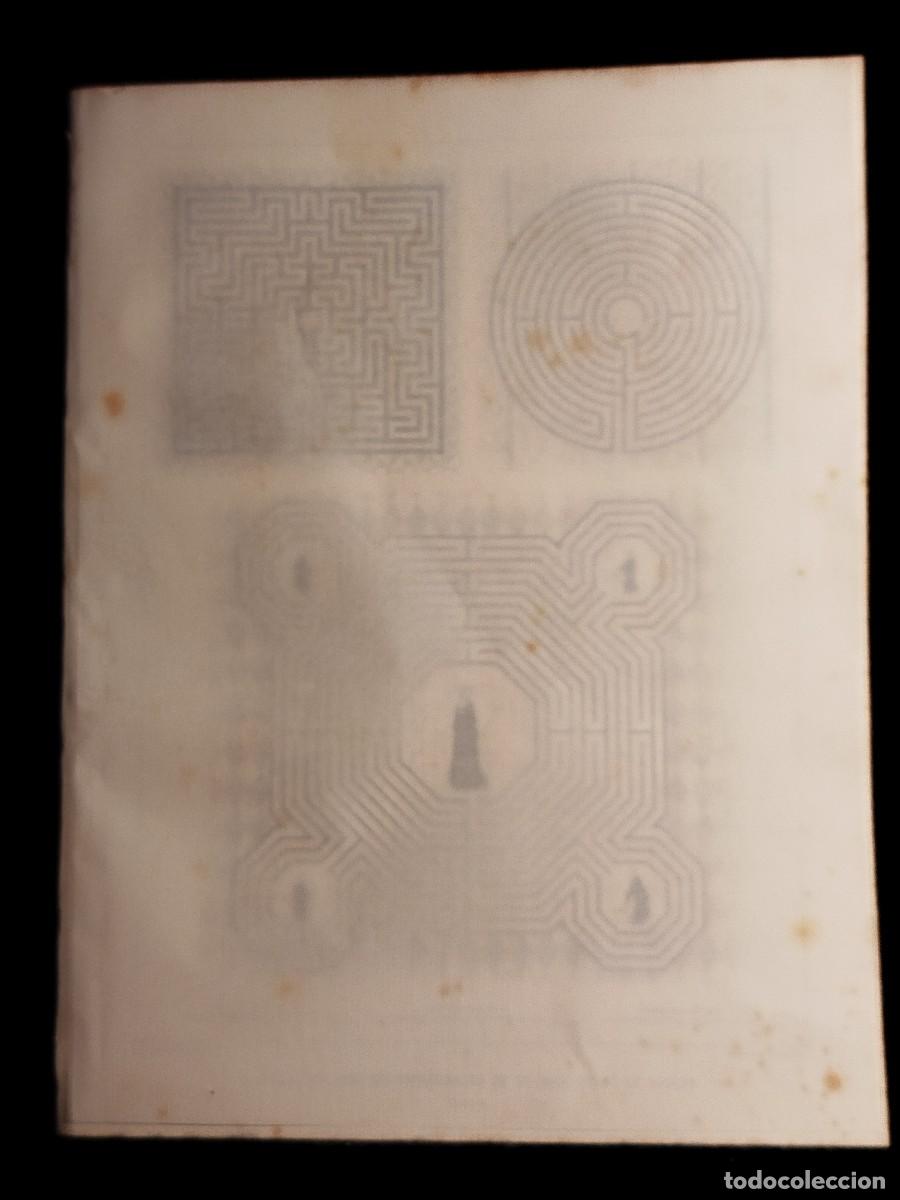Arte: 1858. Grabado. Laberintos. J. Sulpis. - Foto 8