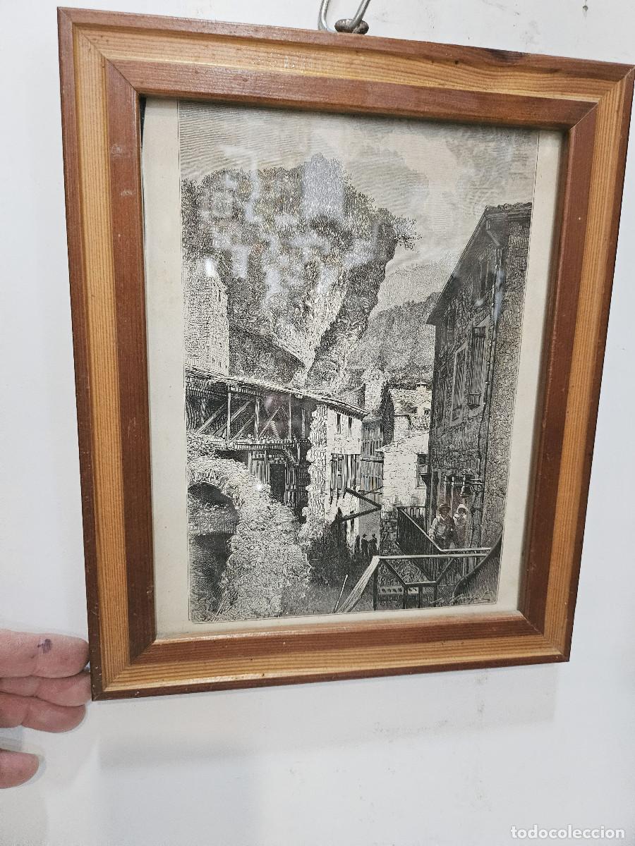 Arte: cuadro con grabado antiguo - Foto 1