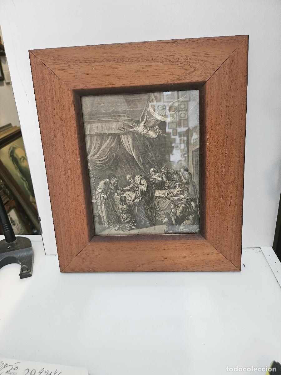 Arte: cuadro con grabado religioso - Foto 1