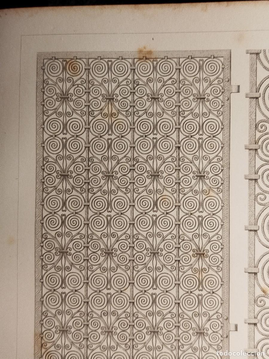 Arte: 1858. Grabado. Ventanal iglesia en Puy. Arquitectura. - Foto 2