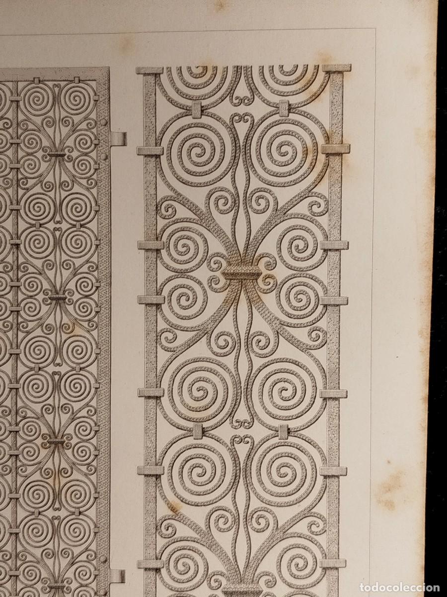 Arte: 1858. Grabado. Ventanal iglesia en Puy. Arquitectura. - Foto 3