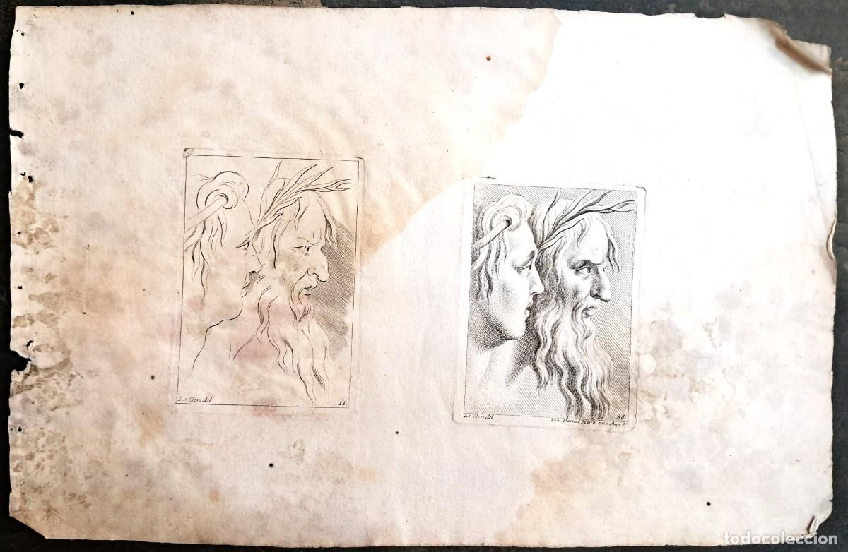 Arte: Grabado Siglo XVIII [Poseid&oacute;n]. Leclerc. - Foto 1