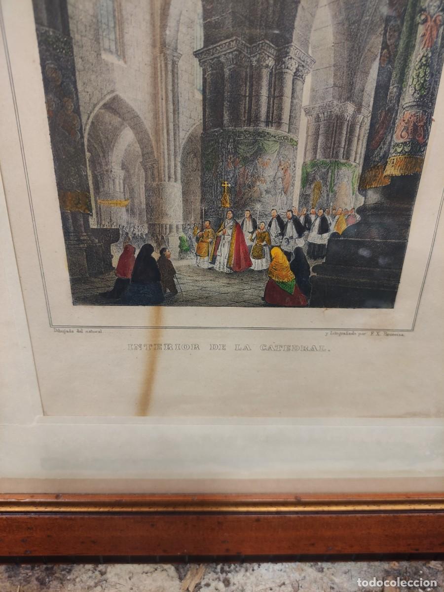 Arte: Cuadro grabado interior catedral tarragona - Foto 2