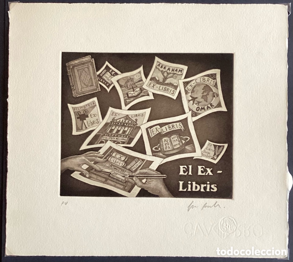 Arte: EL EX-LIBRIS DE JORGE PERELLON. - Foto 1