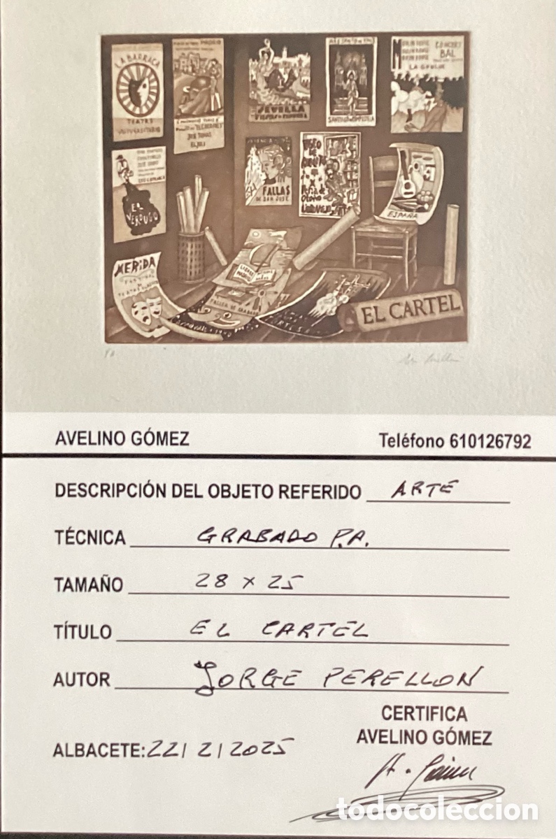Arte: EL CARTEL DE JORGE PERELLON. - Foto 2