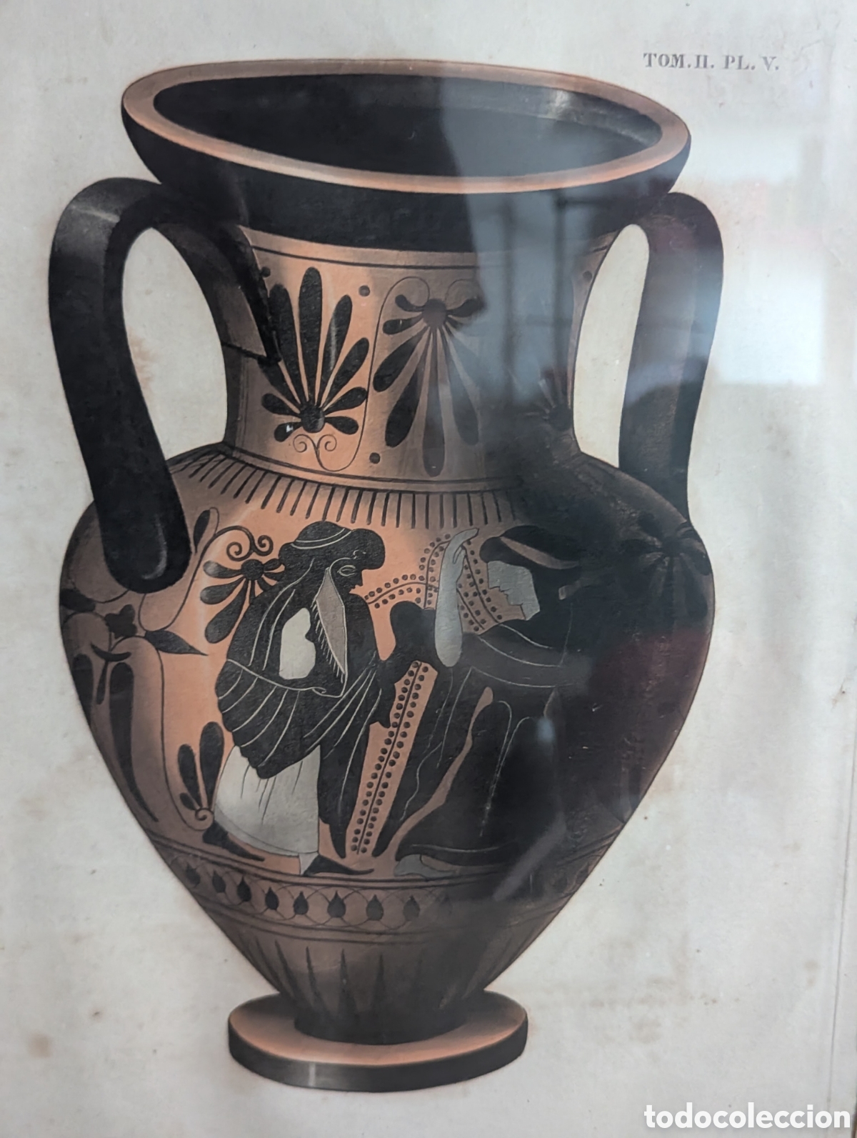 Arte: DOS GRABADOS DE VASIJAS GRIEGAS - Foto 1