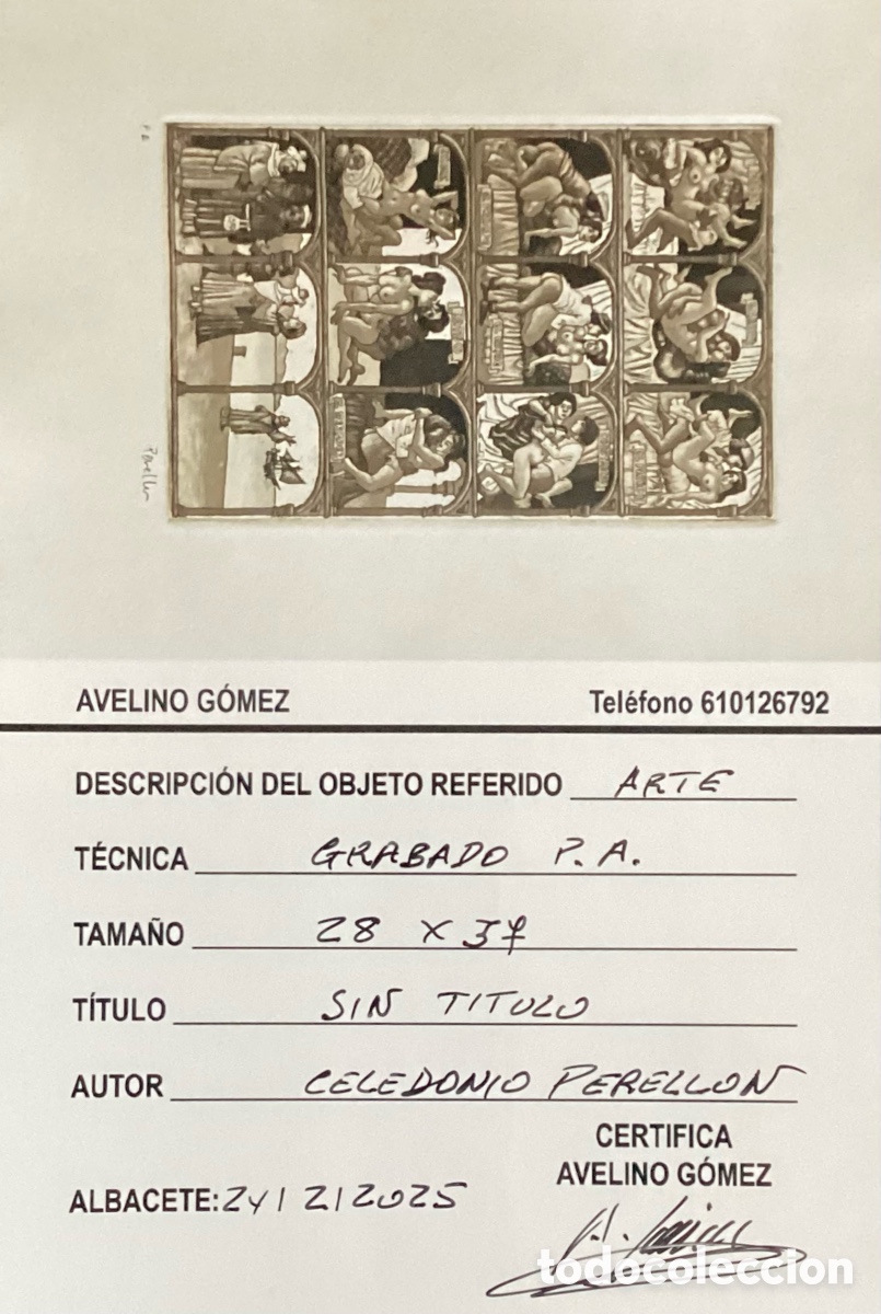 Arte: &ldquo; SIN T&Iacute;TULO &ldquo; DE CELEDONIO PERELLON. - Foto 2