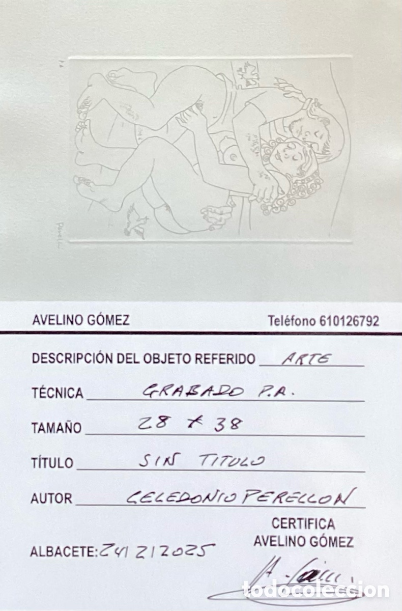 Arte: &ldquo; SIN T&Iacute;TULO &ldquo; DE CELEDONIO PERELLON. - Foto 2
