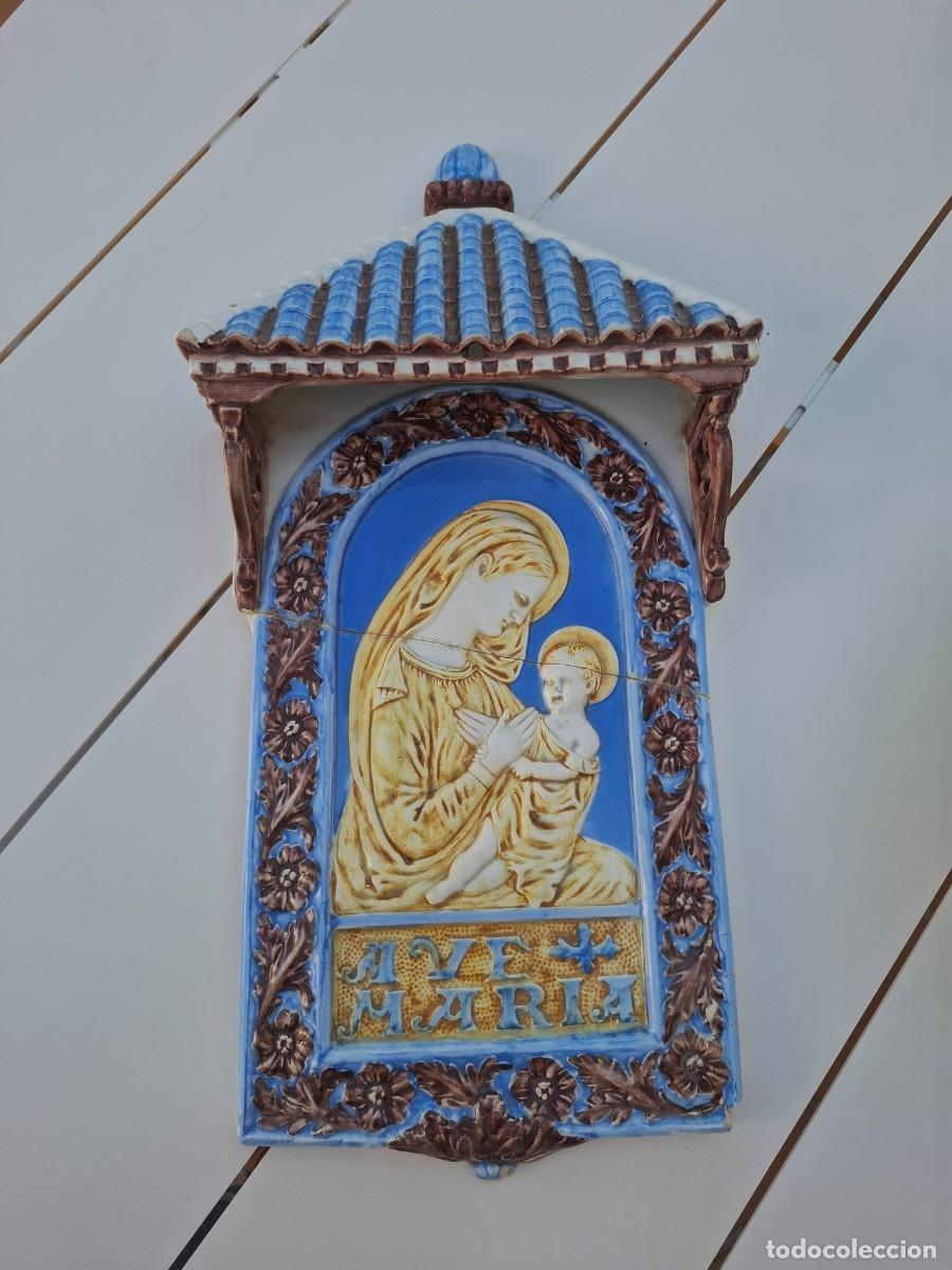 Arte: virgen ceramica de Manises - Foto 1