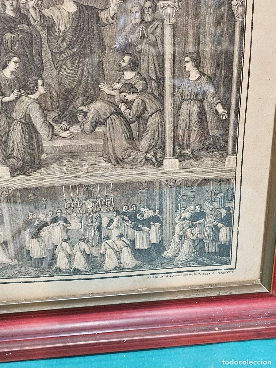 Arte: cuadro con grabado religioso antiguo - Foto 5