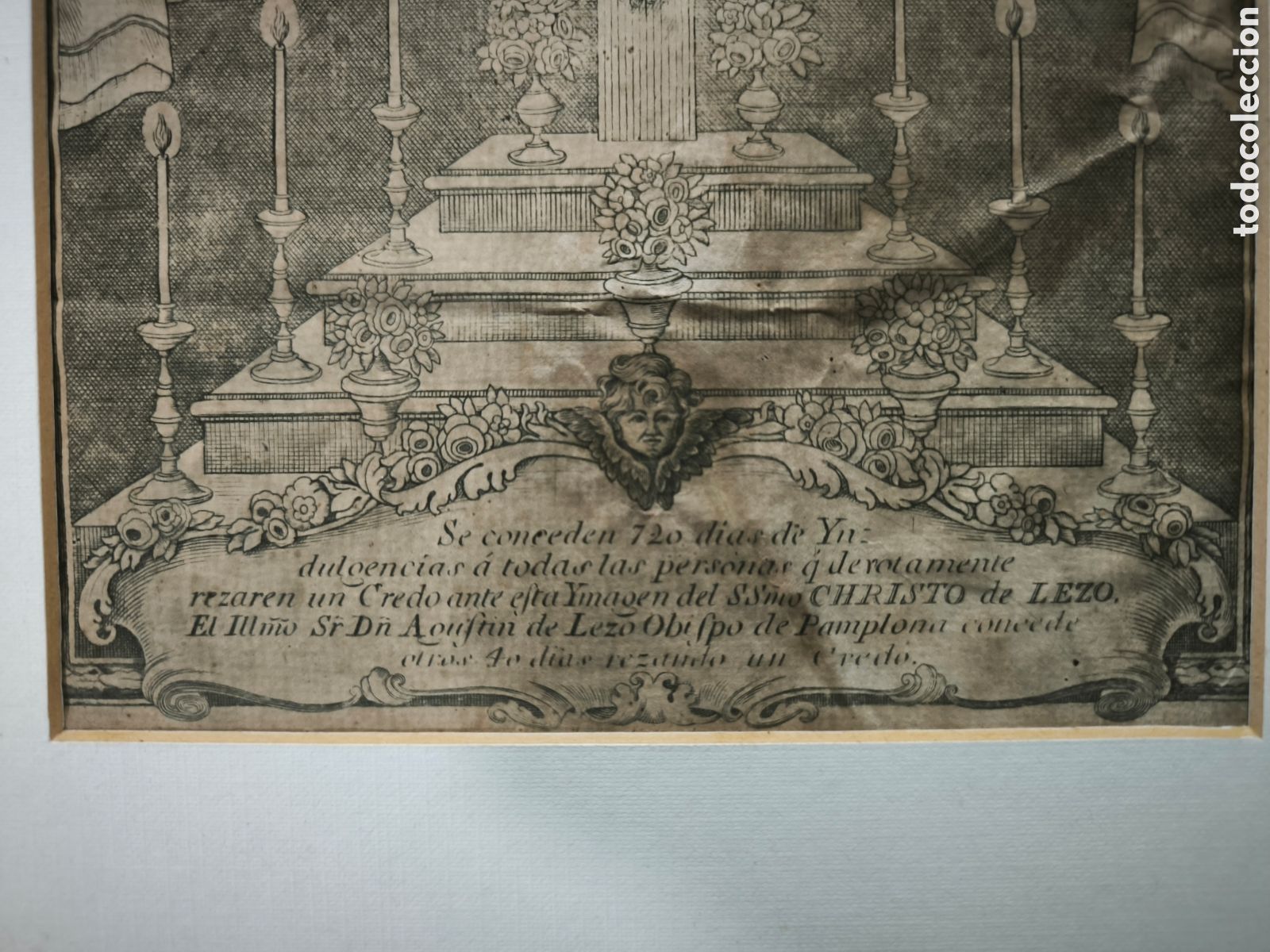 Arte: Grabado antiguo. Cristo de Lezo. Guip&uacute;zcoa. - Foto 3