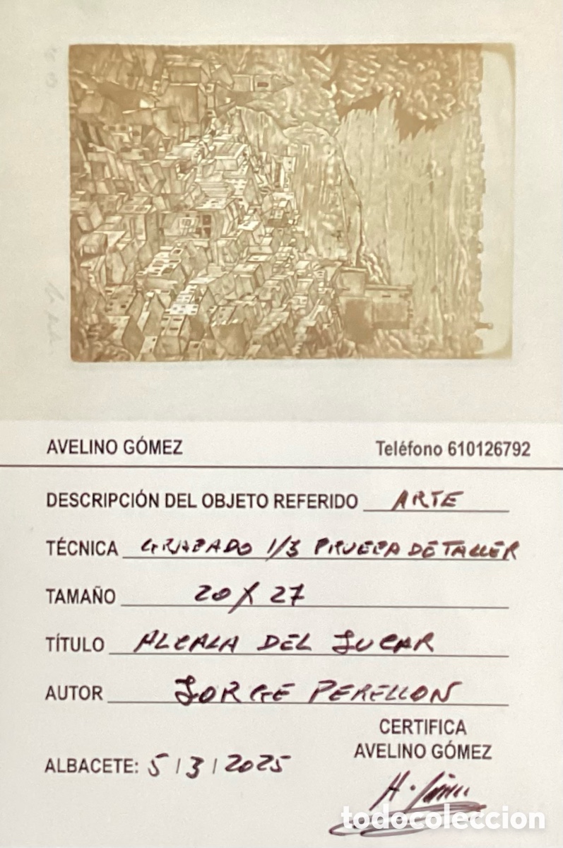 Arte: &ldquo; ALCAL&Aacute; DEL J&Uacute;CAR &ldquo; DE JORGE PERELLON. - Foto 2