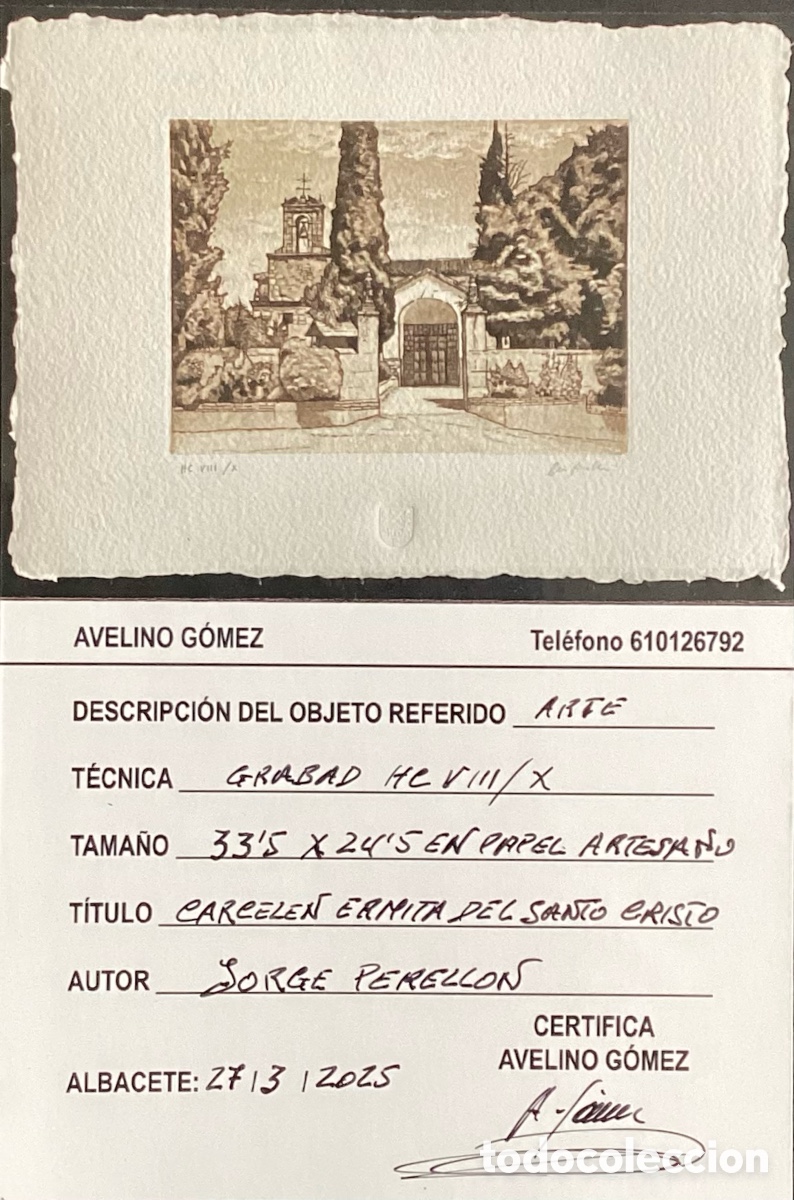 Arte: &ldquo; CARCELEN &ldquo; ( AB ) DE JORGE PERELLON. - Foto 2