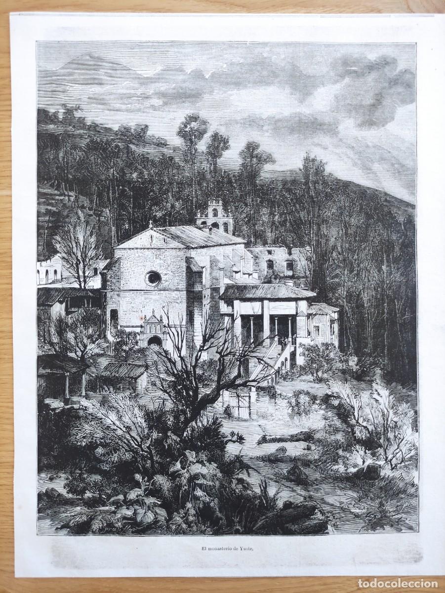Arte: GRABADO. ESPA&Ntilde;A. CACERES. YUSTE. MONASTERIO. CARLOS V. EDIFICIOS. ARQUITECTURA. - Foto 1