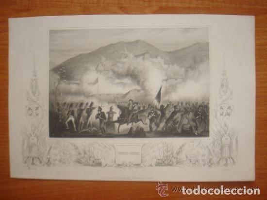 Art: GRABADO GUERRA INDEPENDENCIA, BATALLA DE TORRES VEDRAS,PORTUGAL, ORIGINAL, 1852, ESPL&Eacute;NDIDO