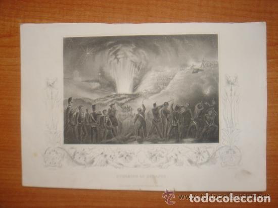 Art: GRABADO GUERRA INDEPENDENCIA ESPA&Ntilde;OLA, ASEDIO DE BADAJOZ ,EXTREMADURA, ORIGINAL, 1852, ESPL&Eacute;NDIDO