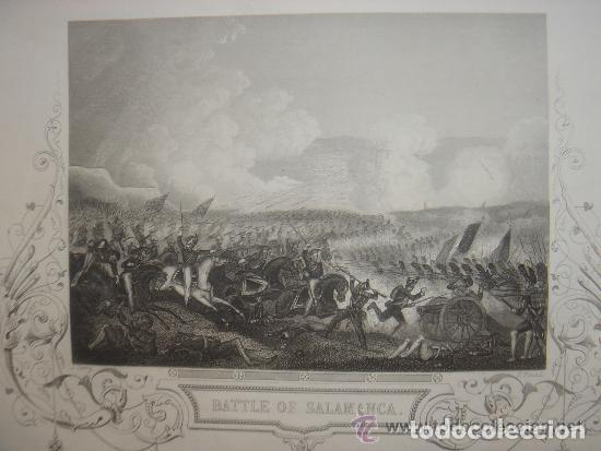 Art: GRABADO GUERRA INDEPENDENCIA ESPA&Ntilde;OLA, BATALLA SALAMANCA, ORIGINAL, 1852, ESPL&Eacute;NDIDO