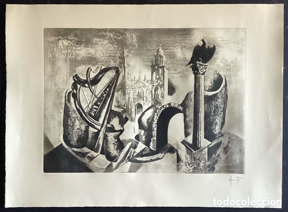 Arte: &ldquo; CIUDAD DE LUGO &ldquo; DE ALFONSO COSTA. - Foto 1
