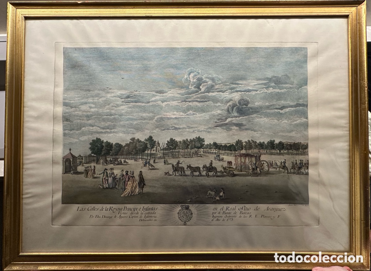 Arte: Grabado &ldquo; Vista Del Real sitio de Aranjuez&rdquo; - Foto 2
