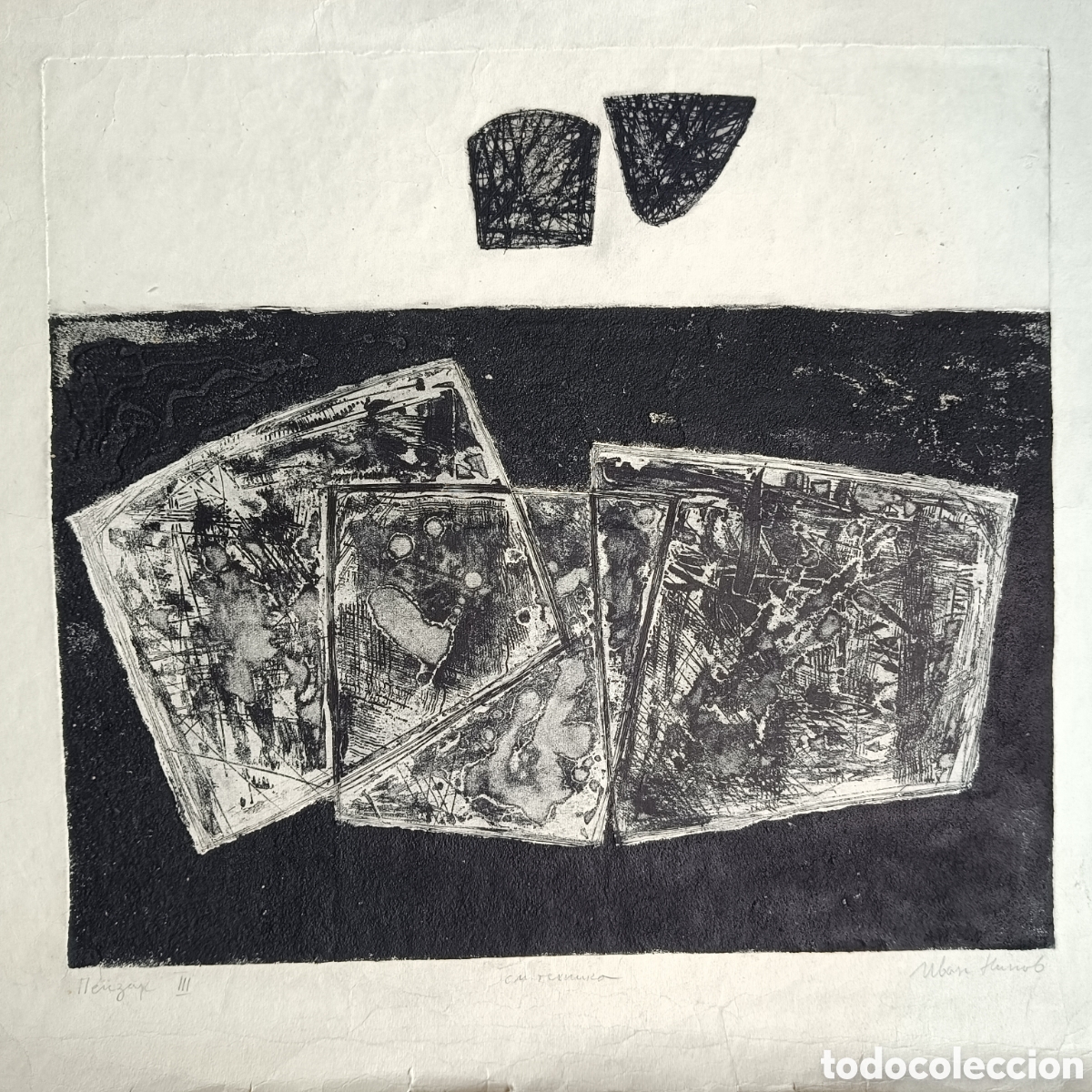 Arte: Grabado abstracto de Ivan Ninov - Foto 1