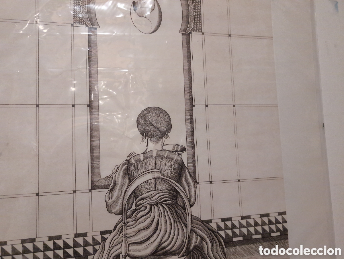 Arte: Grabado Carlos Bur&oacute; Mujer de espaldas - Foto 3