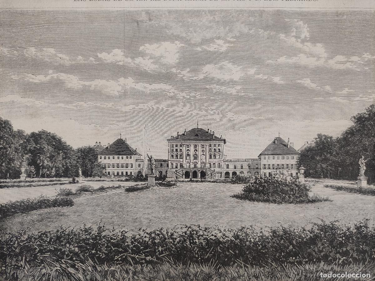 Arte: GRABADO. ALEMANIA. MUNICH. PALACIO DE NYMPHENBURGH. ARQUITECTURA. EDIFICIOS. - Foto 2