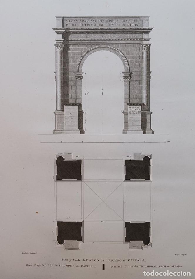 Kunst: Plan y Corte del Arco de Triunfo en Cappara, Caceres, Extremadura