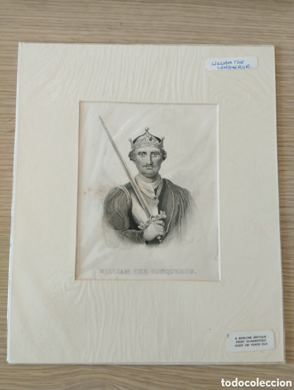 Arte: Grabado &rdquo;William The Conqueror&rdquo; - 1860 - Foto 1