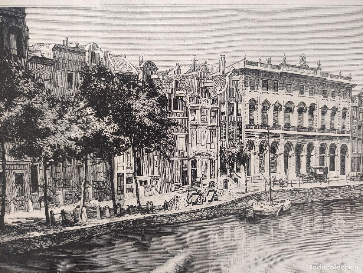 Arte: GRABADO. HOLANDA. AMSTERDAM. CASA DE CORREOS. EDIFICIO. ARQUITECTURA. - Foto 2