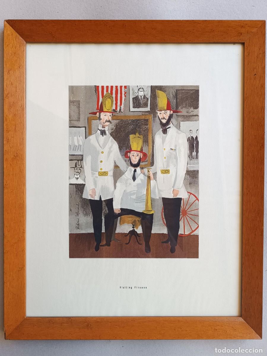 Arte: VISITING FIREMEN. LITOGRAFIA DE RICHARD E. HOWARD - Foto 1