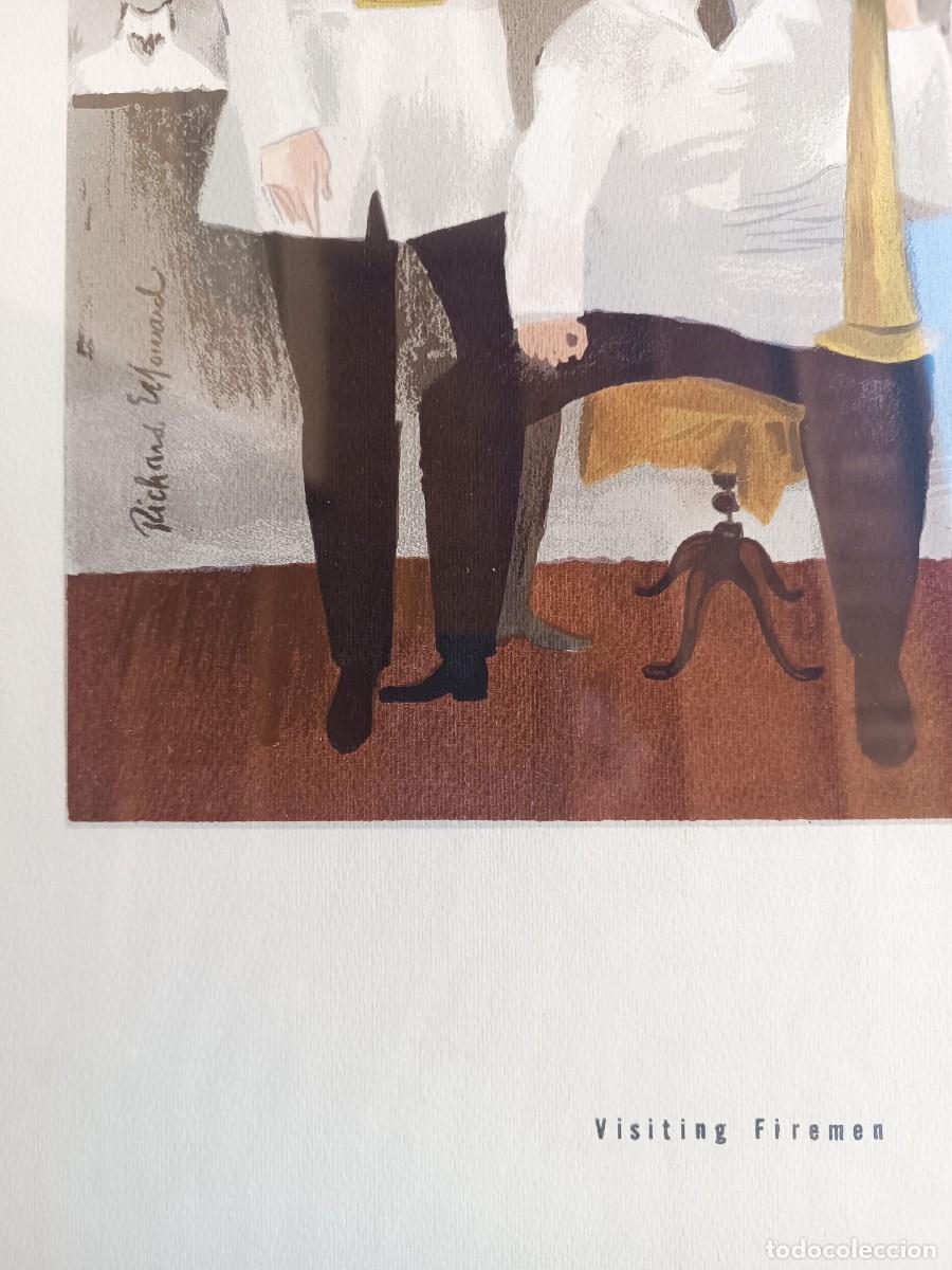 Arte: VISITING FIREMEN. LITOGRAFIA DE RICHARD E. HOWARD - Foto 4