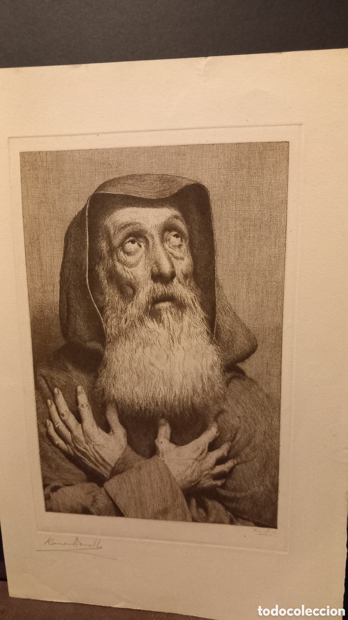 Arte: Grabado san Francisco de Paula - Foto 1