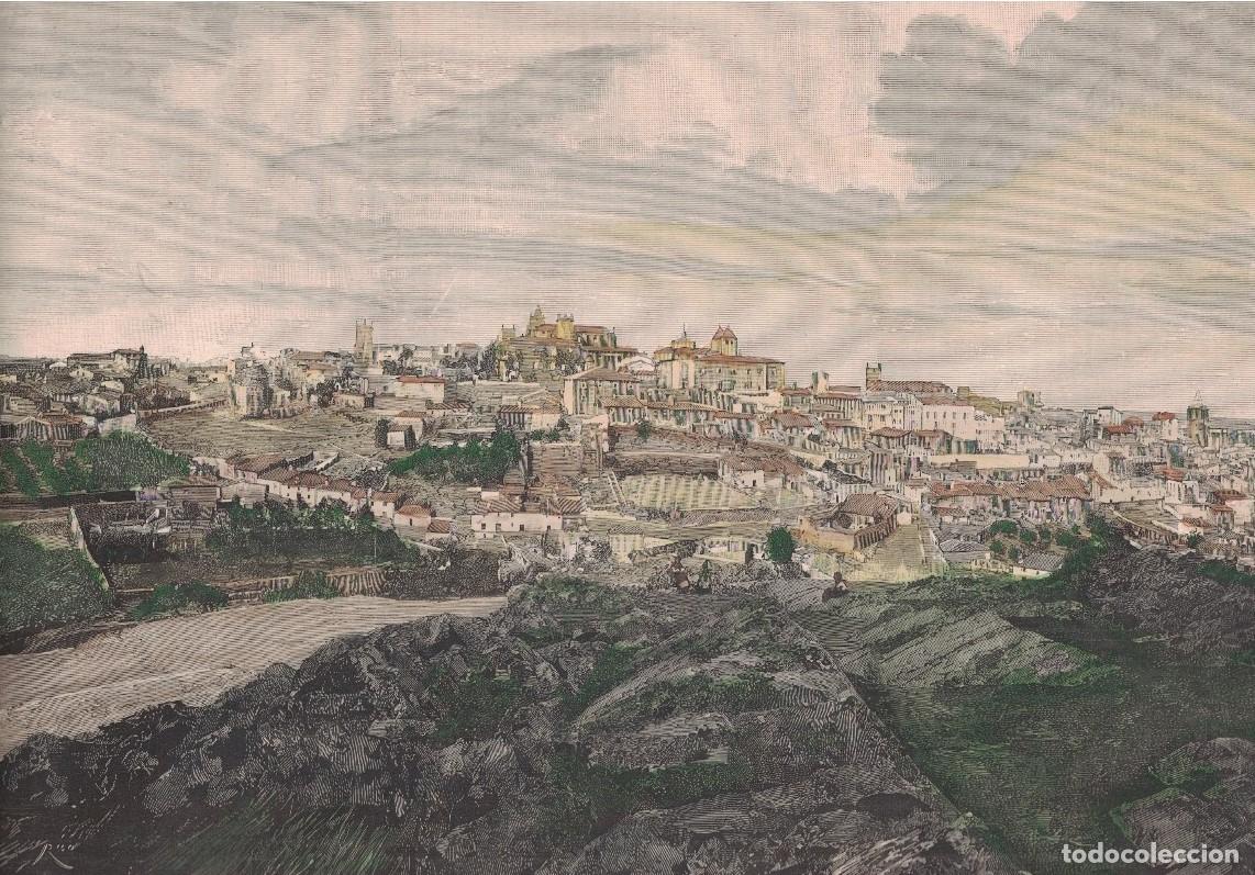 Arte: VISTA GENERAL DE C&Aacute;CERES. - Grabado. - Foto 1