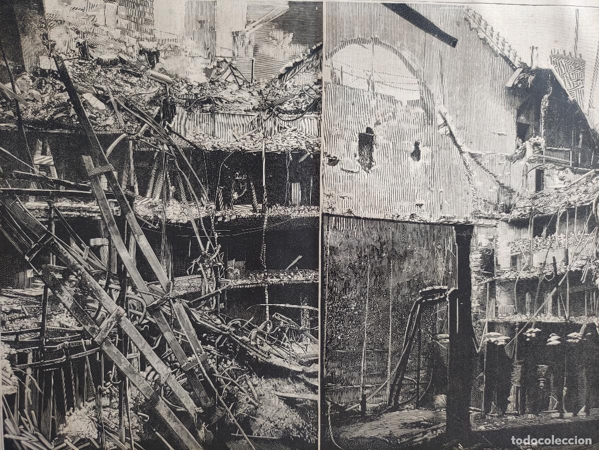 Arte: GRABADO. FRANCIA. PARIS. TEATRO DE LA OPERA. ASPECTO EDIFICIO DESPUES DEL INCENDIO - Foto 2