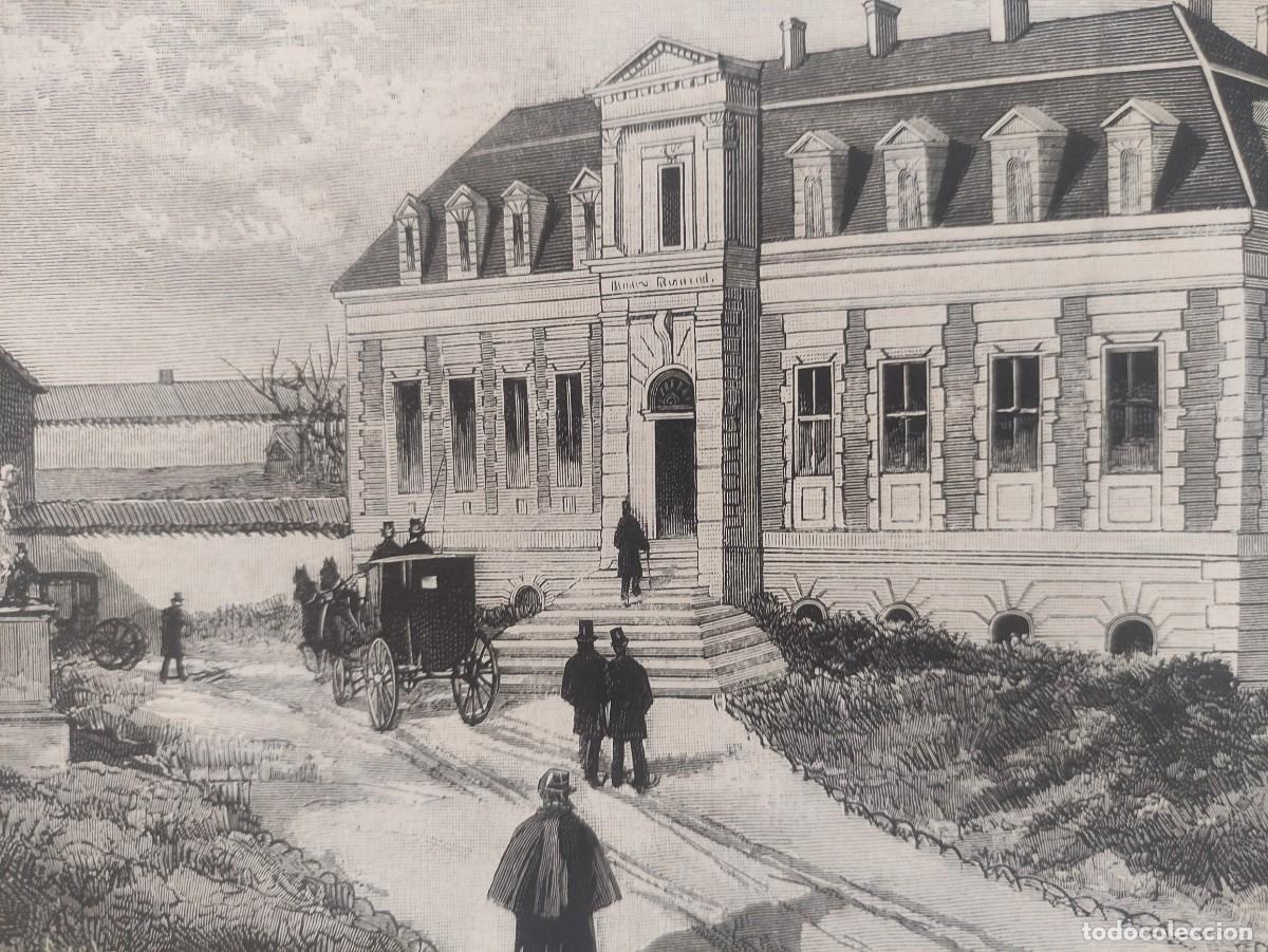 Arte: GRABADO. FRANCIA. PARIS. INSTITUTO PASTEUR. MEDICINA. EDIFICIO. ARQUITECTURA. - Foto 2