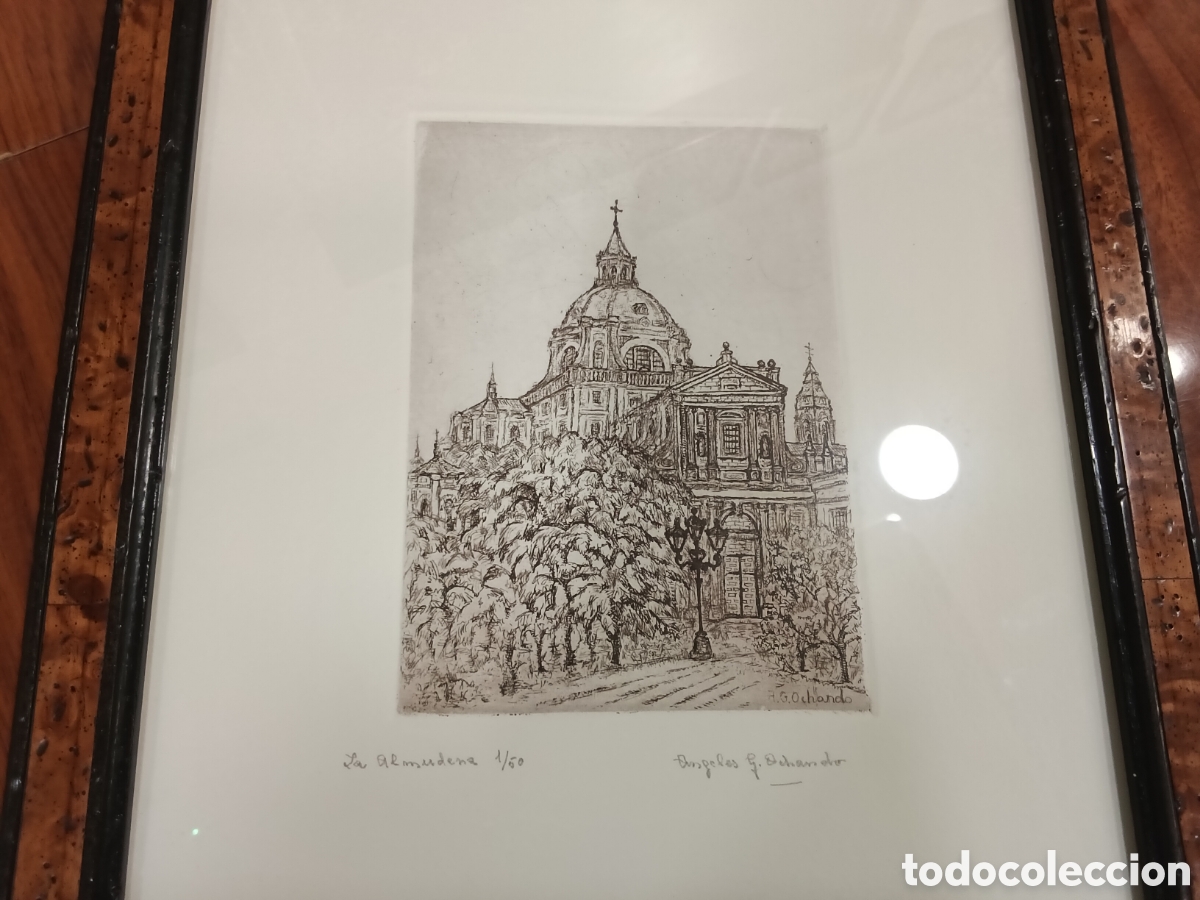 Arte: Grabado catedral de la Almudena Madrid - Foto 2