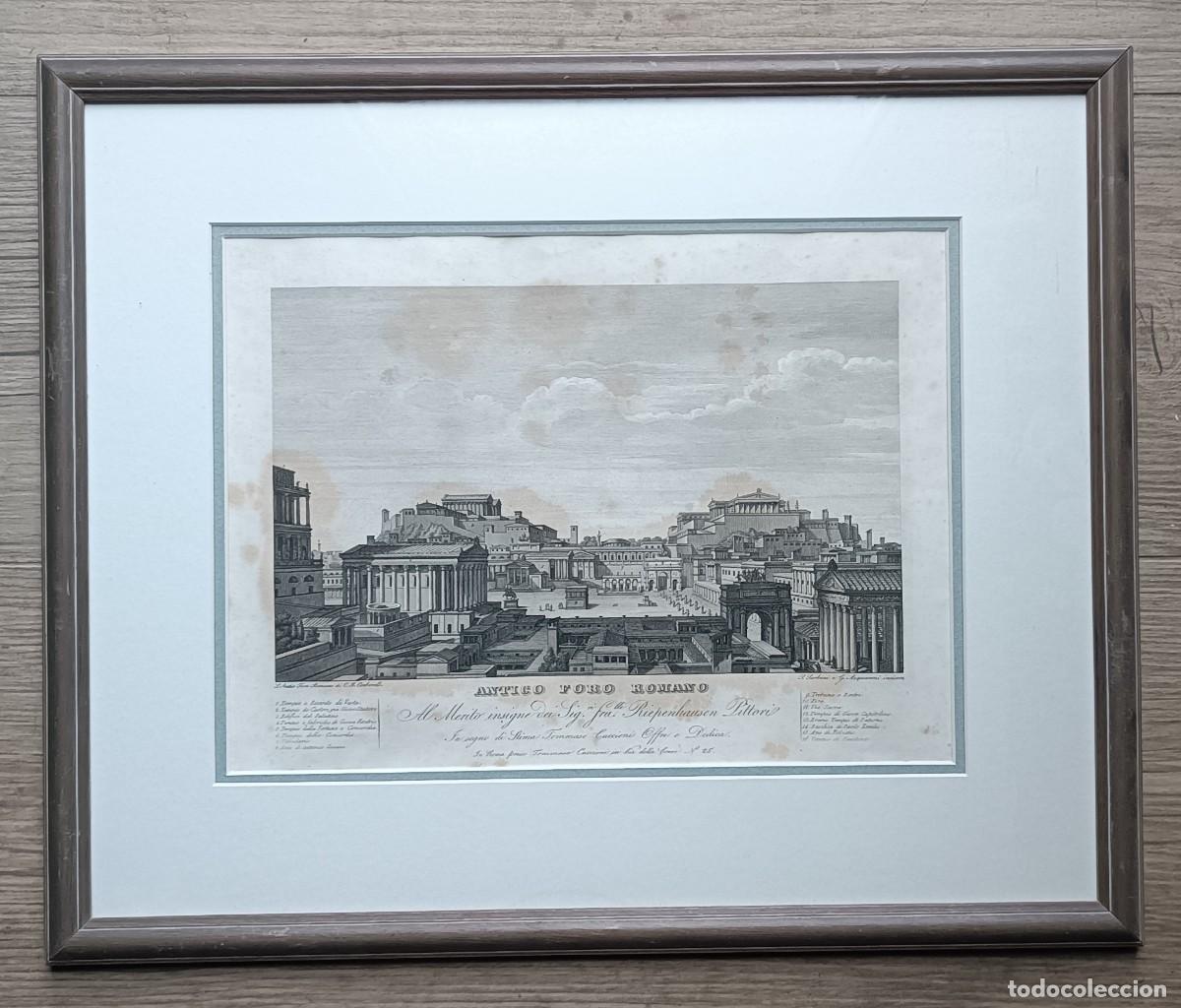 Arte: GRABADO, ANTIGUO FORO ROMANO - Foto 1