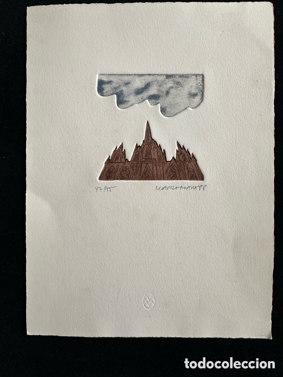 Arte: Grabado original Marzo-Mart Catedral - Foto 1