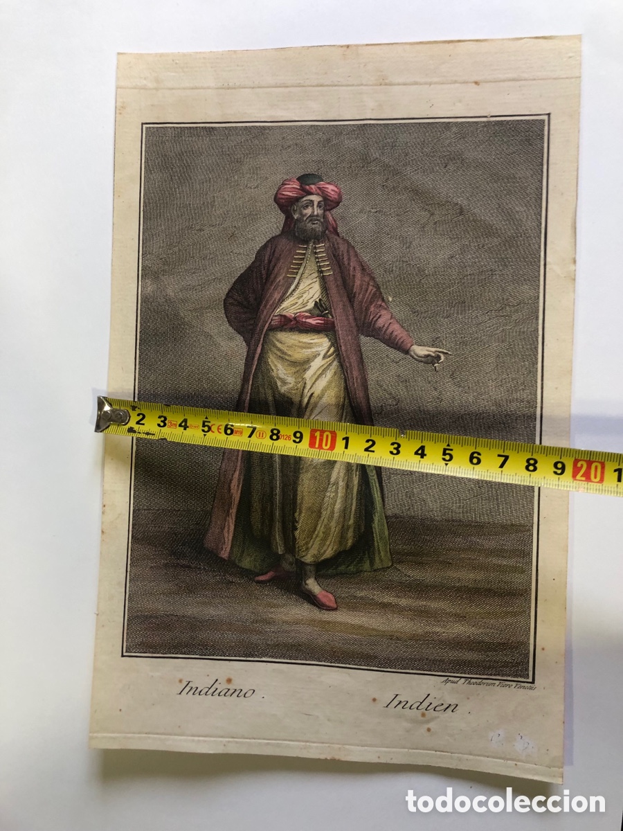 Arte: Antiguo grabado Indio - Foto 7