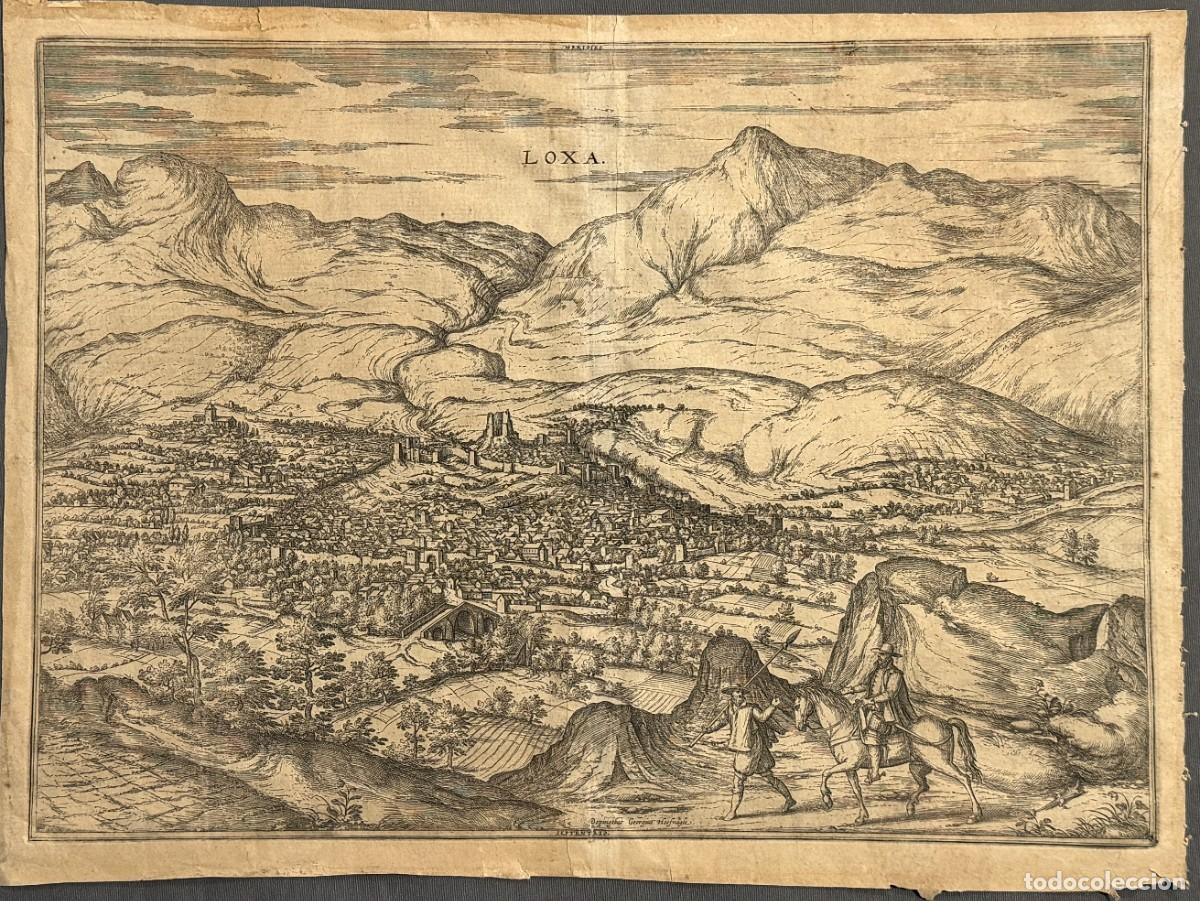 Arte: LOXA , GRANADA . GRABADO DE 1575 DE HOGENBERG , LOJA - Foto 4