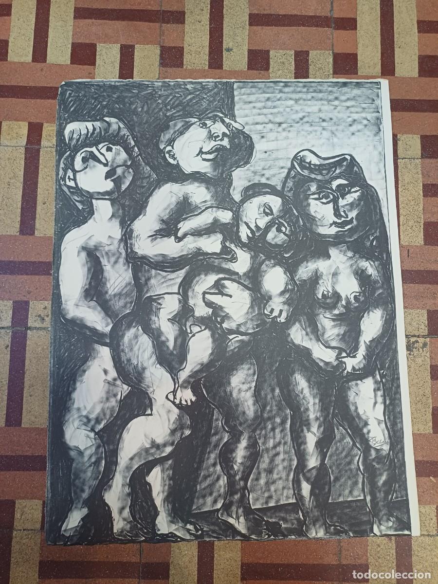 Arte: LITOGRAFIA ORIGINAL DE LAXEIRO FIRMADA - Jos&eacute; Otero Abeledo (Lal&iacute;n, Pontevedra 1908-1996)