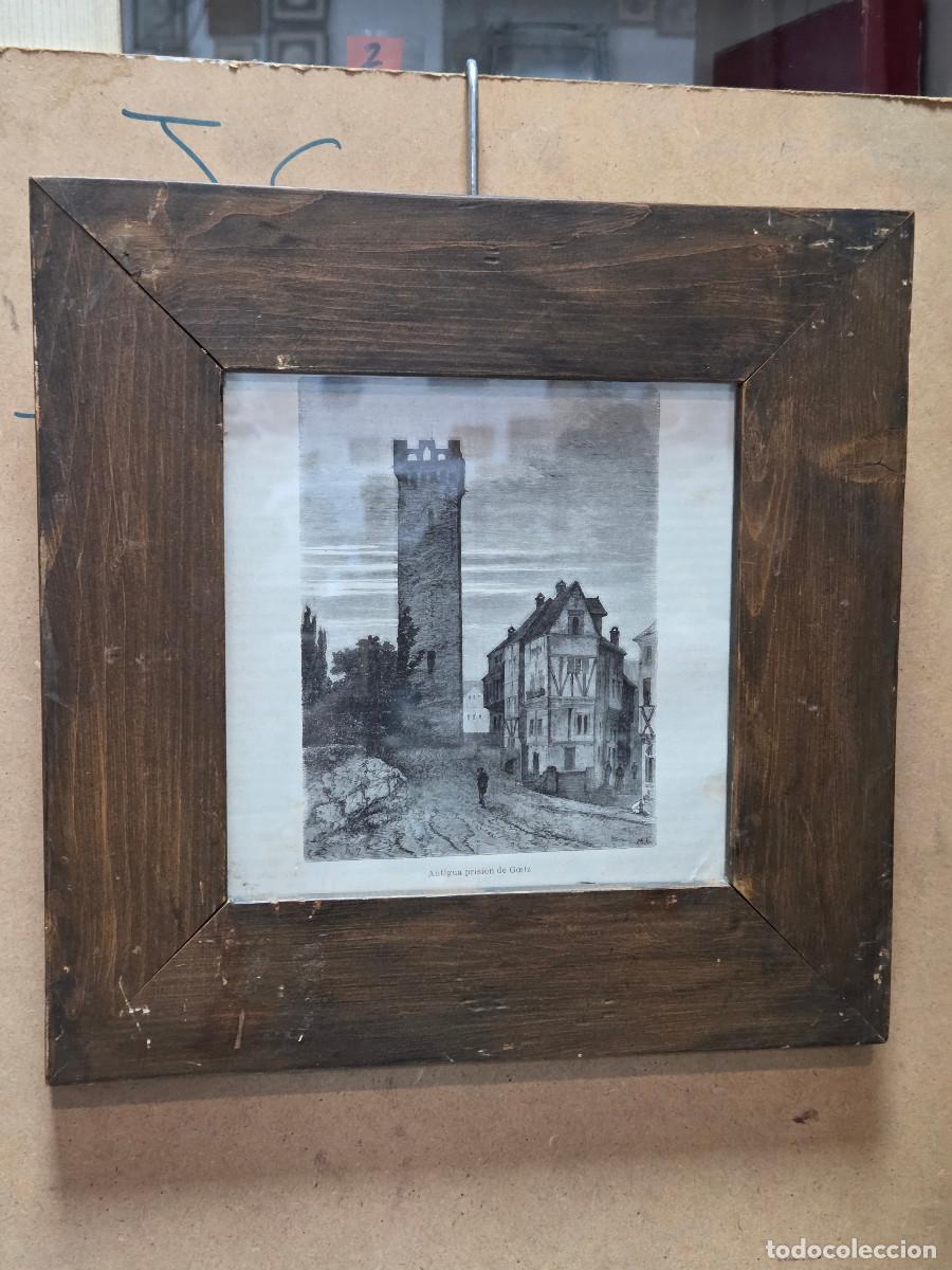 Arte: cuadro con grabado antiguo - Foto 1