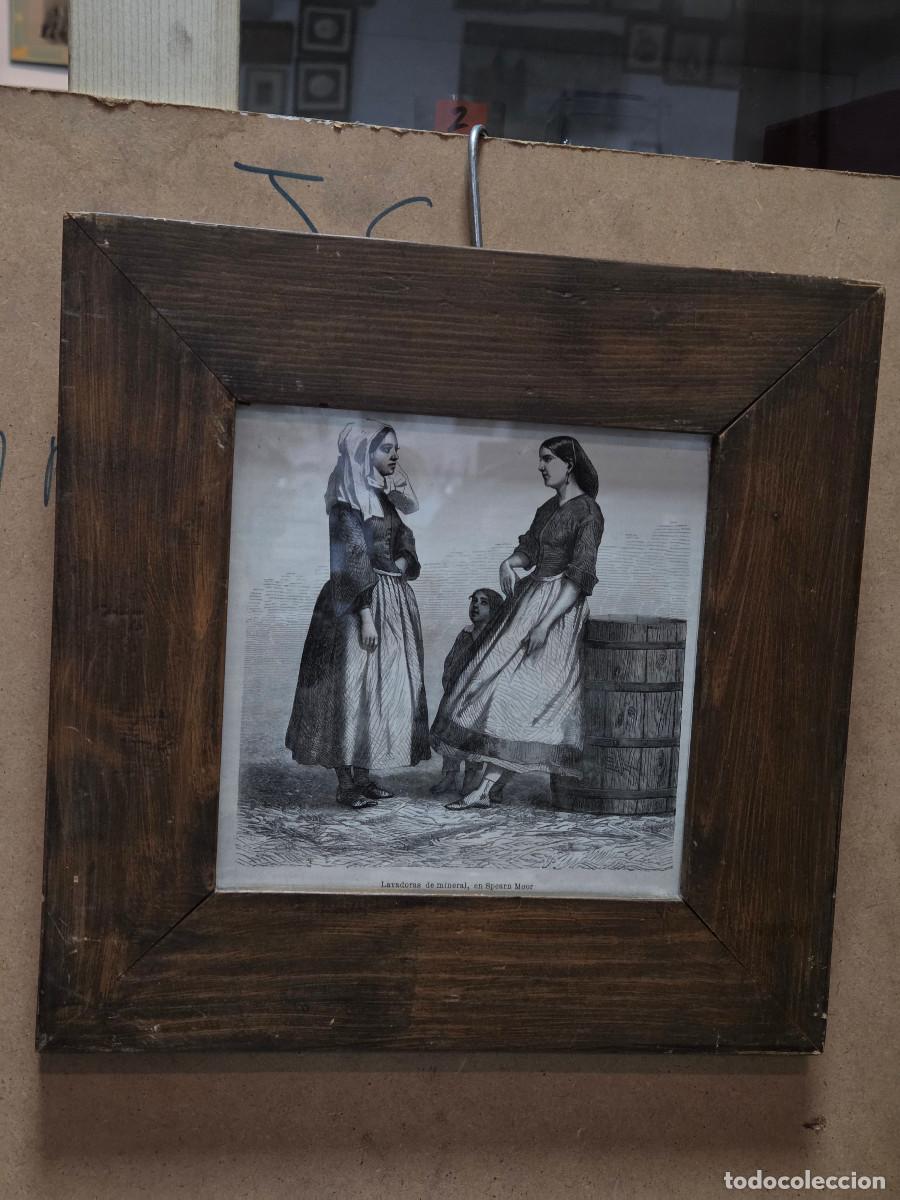Arte: cuadro con grabado antiguo - Foto 1