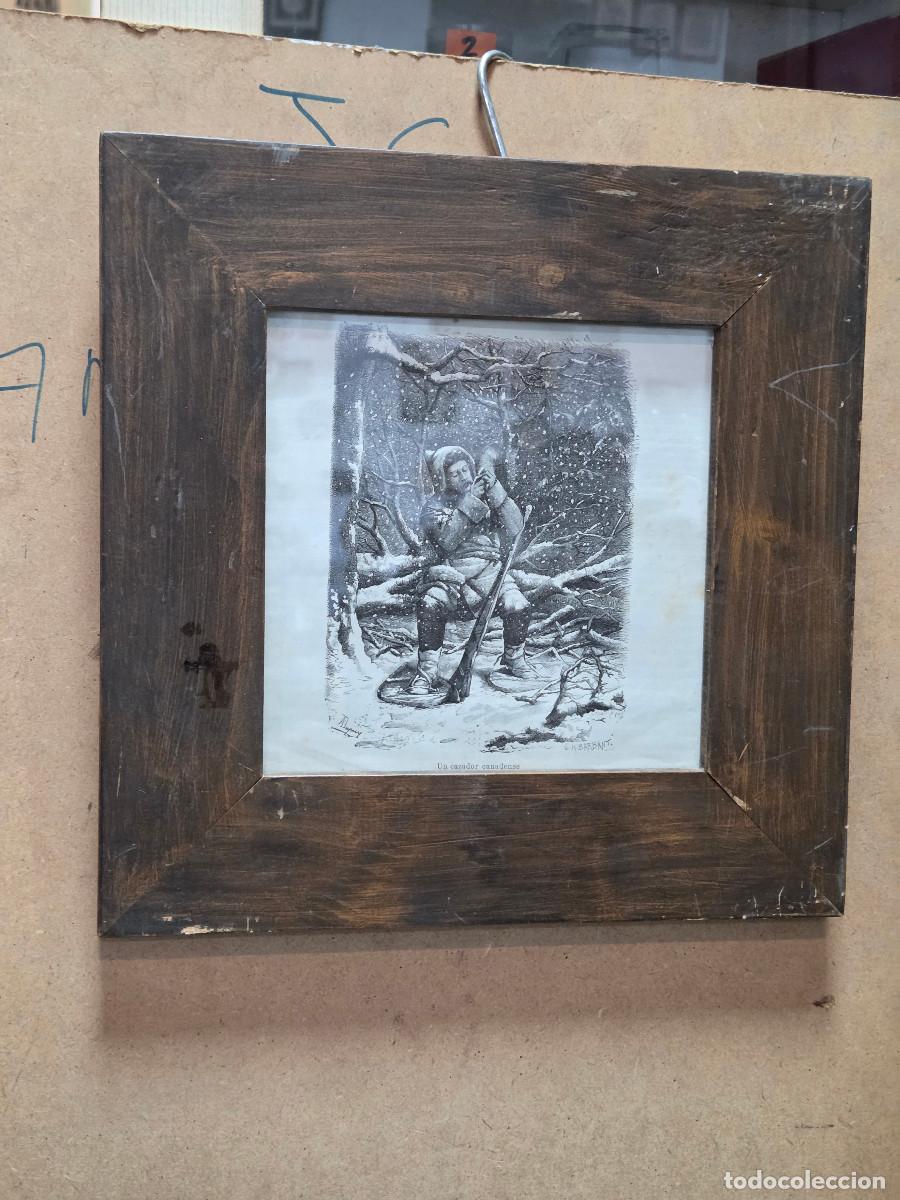 Arte: cuadro con grabado antiguo - Foto 1