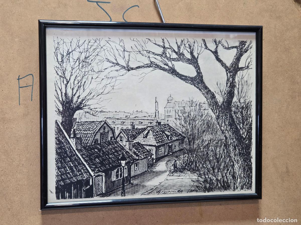 Arte: cuadro con grabado modernista - Foto 1