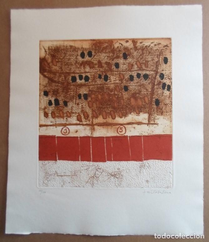 Arte: Jos&eacute; CABALLERO (Huelva, 1916-Madrid, 1991) grabado colores 36x32 papel 49x42 firma l&aacute;piz y num/250